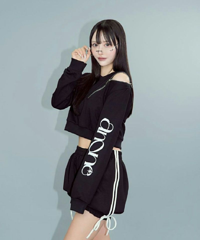 肩ジップショートスウェット05