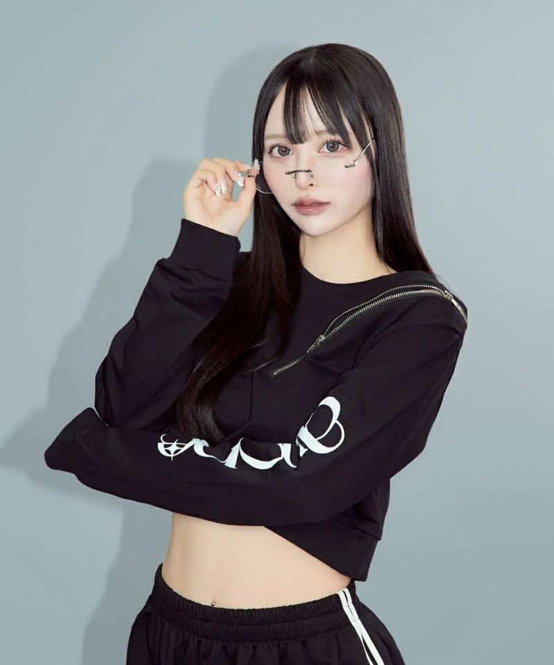 肩ジップショートスウェット09