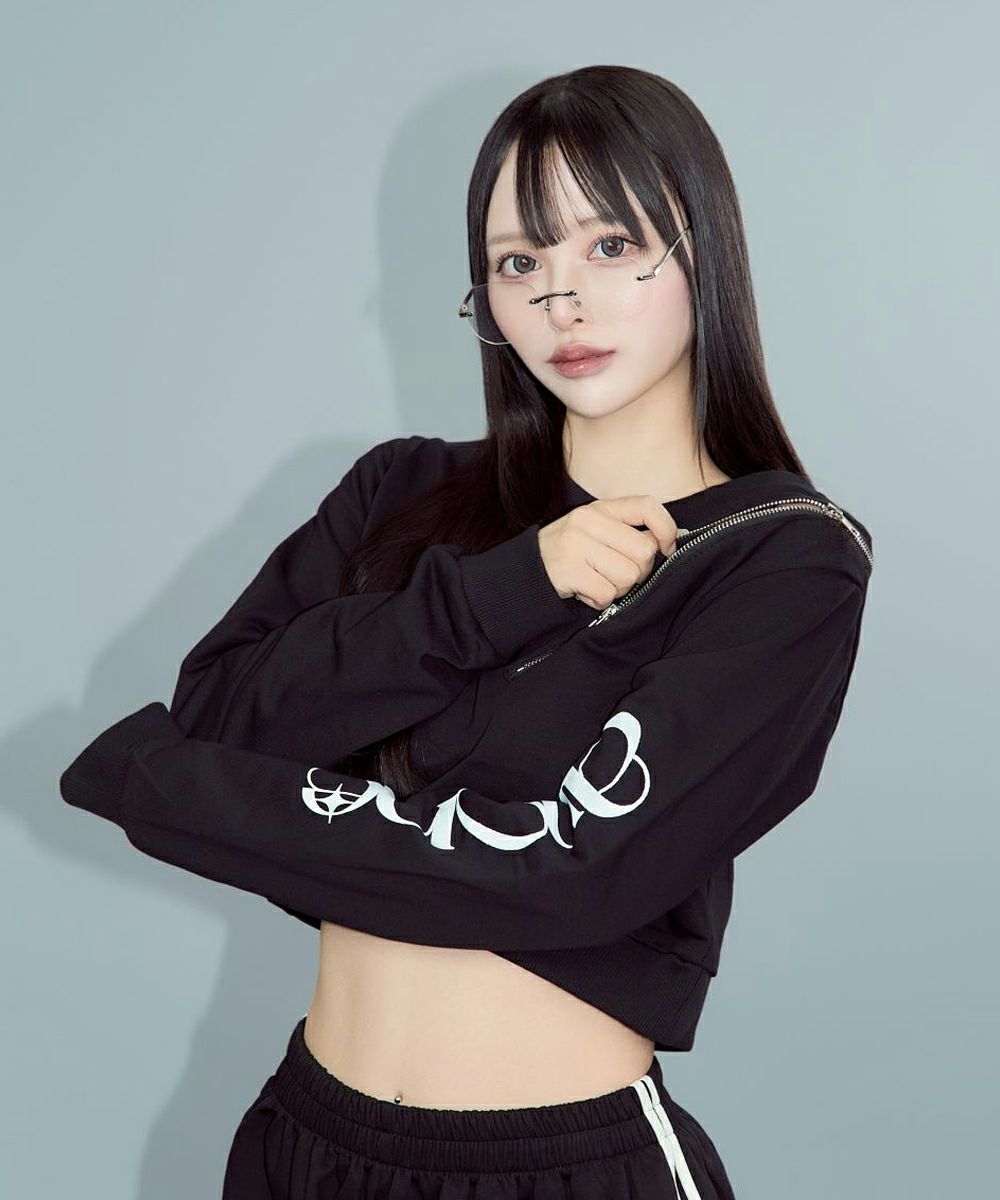 肩ジップショートスウェット10