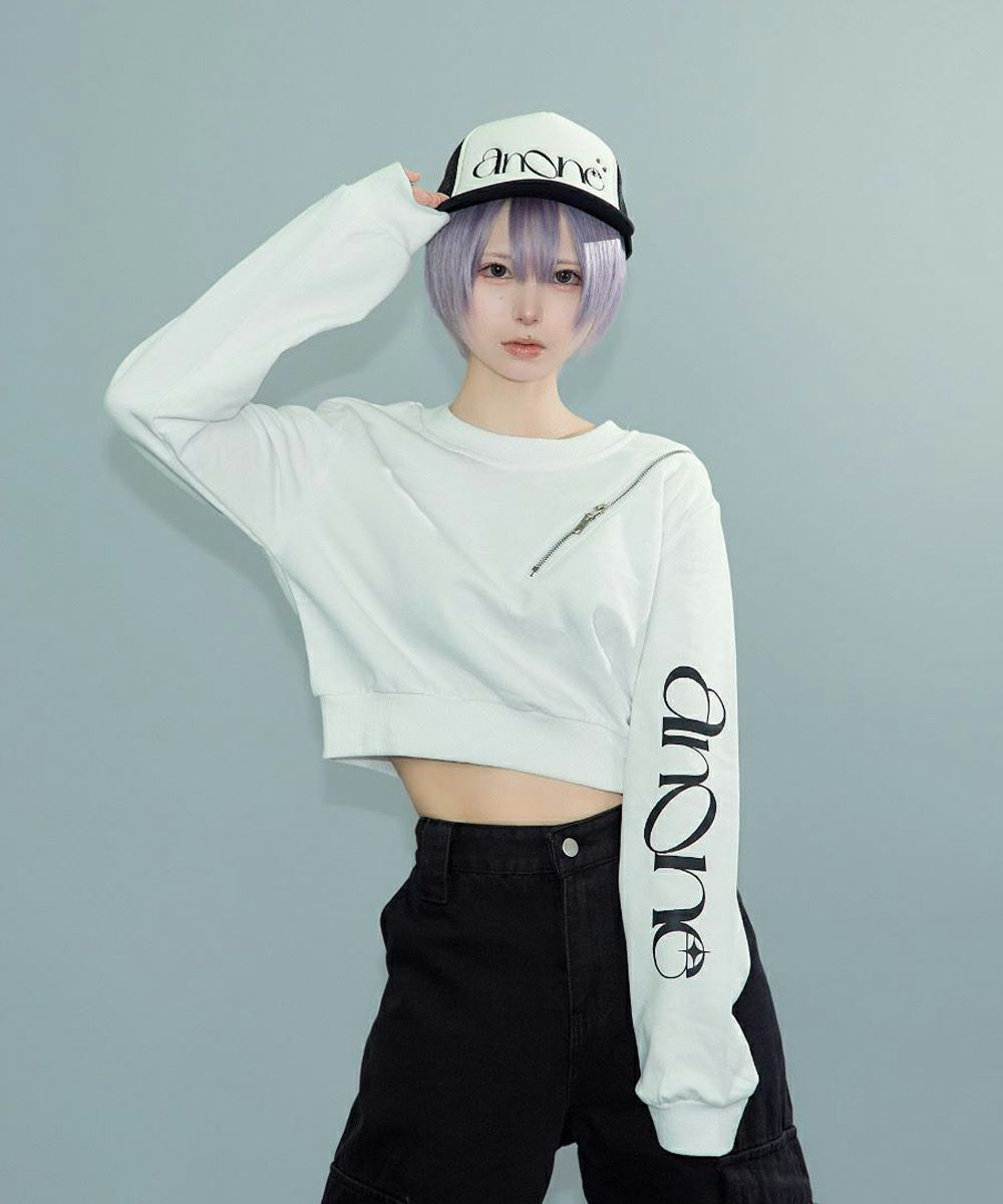 肩ジップショートスウェット16