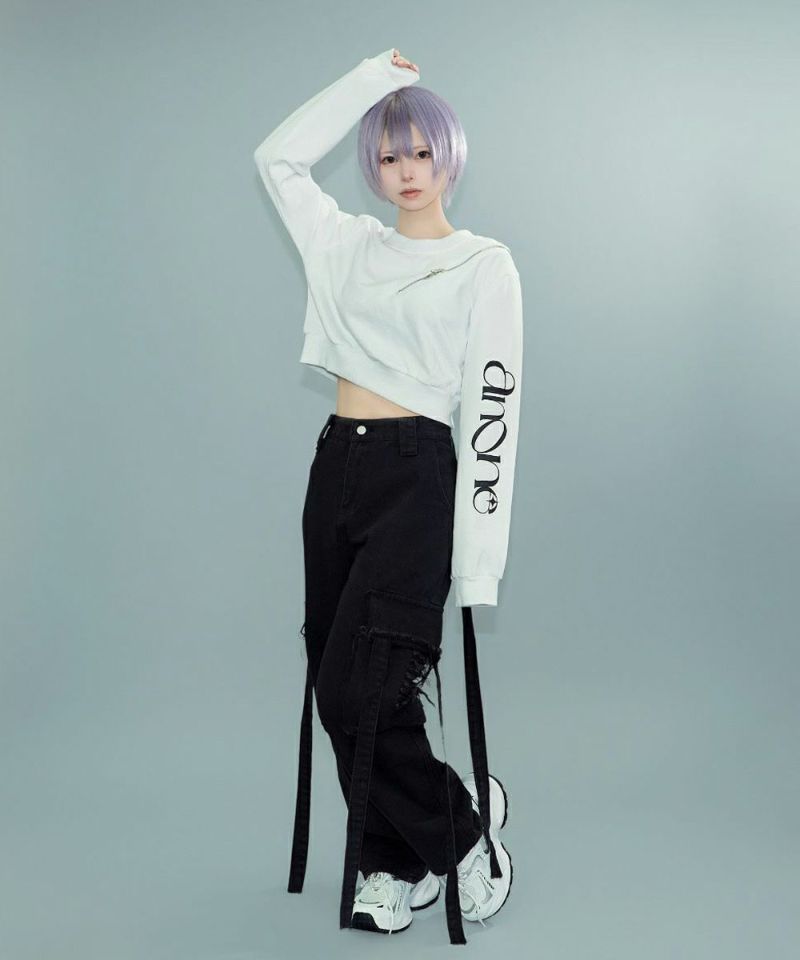 肩ジップショートスウェット17