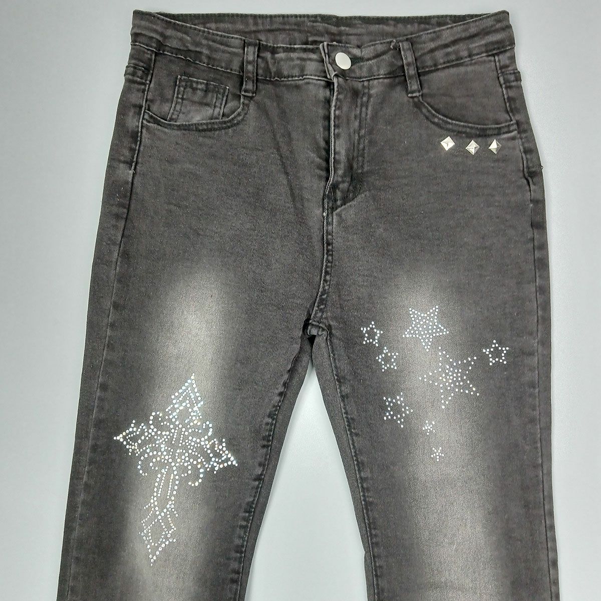 ラインストーンブーツカットデニム01