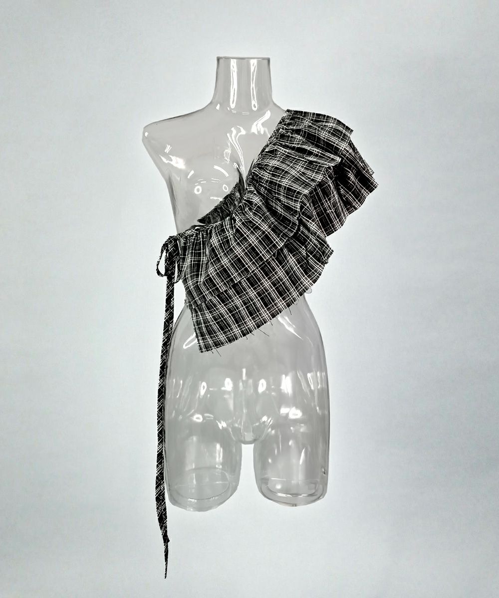 チェックラップスカート