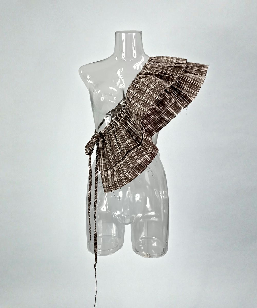 チェックラップスカート