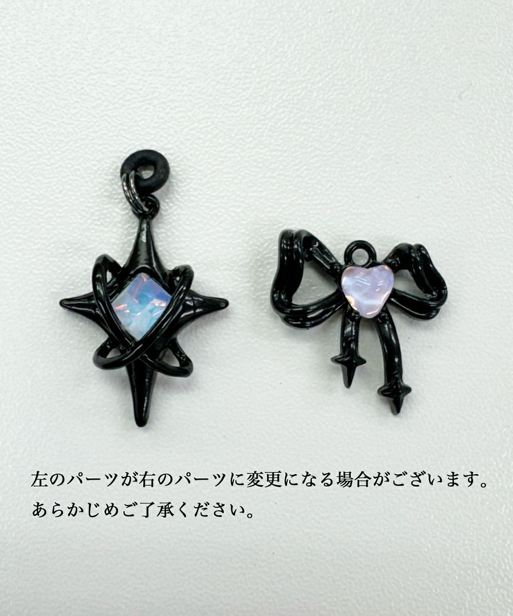 オールブラックチャーム自撮りメガネ