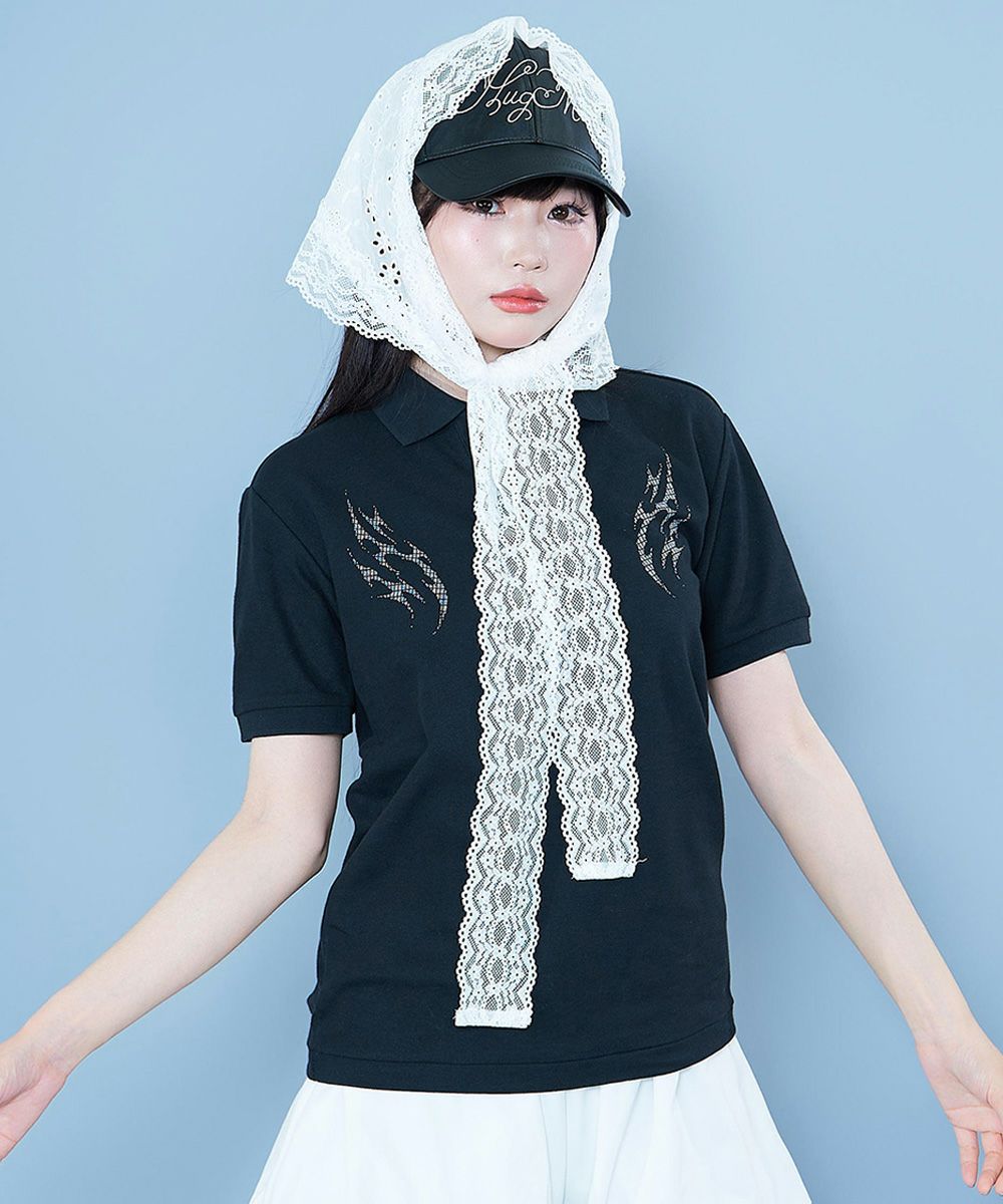 ドットトライバルポロシャツ