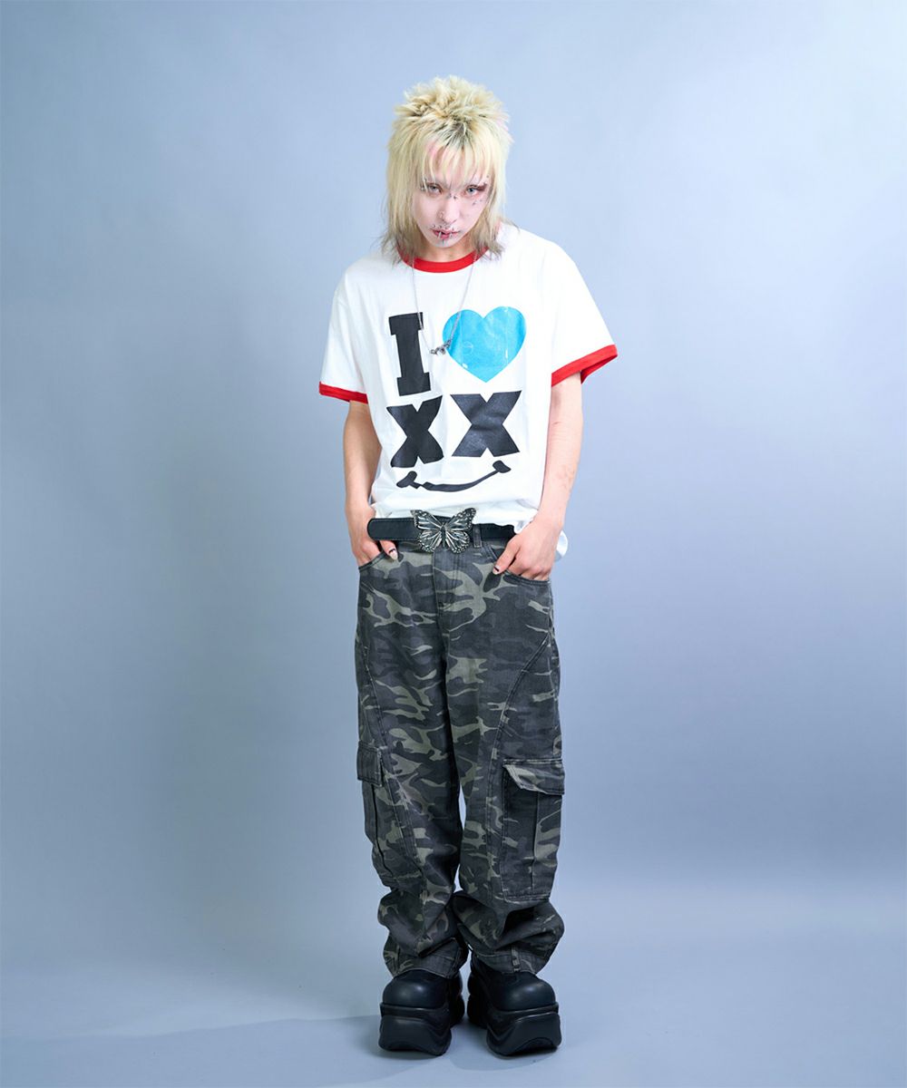 アイラブXXリンガーTシャツ