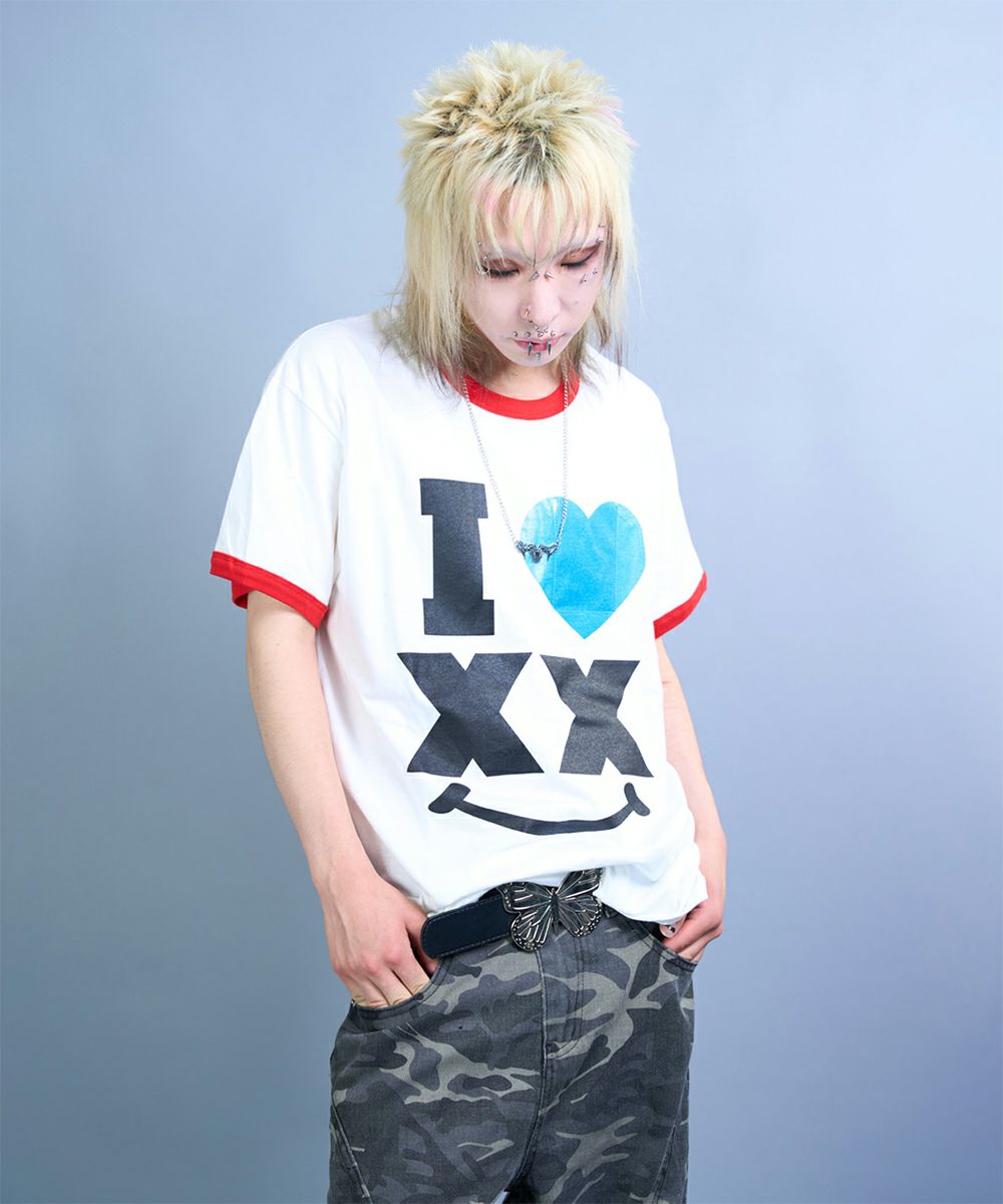 アイラブXXリンガーTシャツ