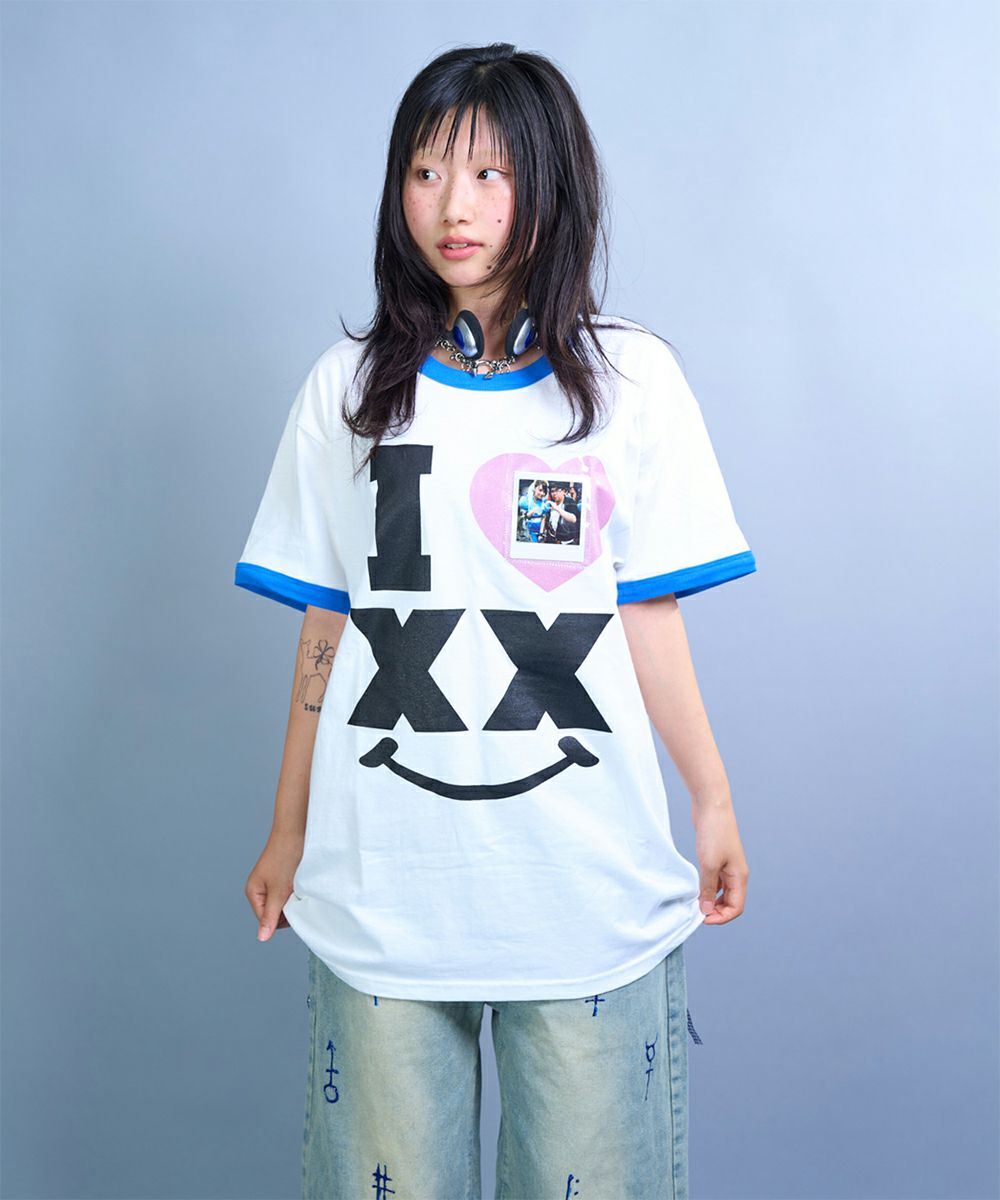 アイラブXXリンガーTシャツ