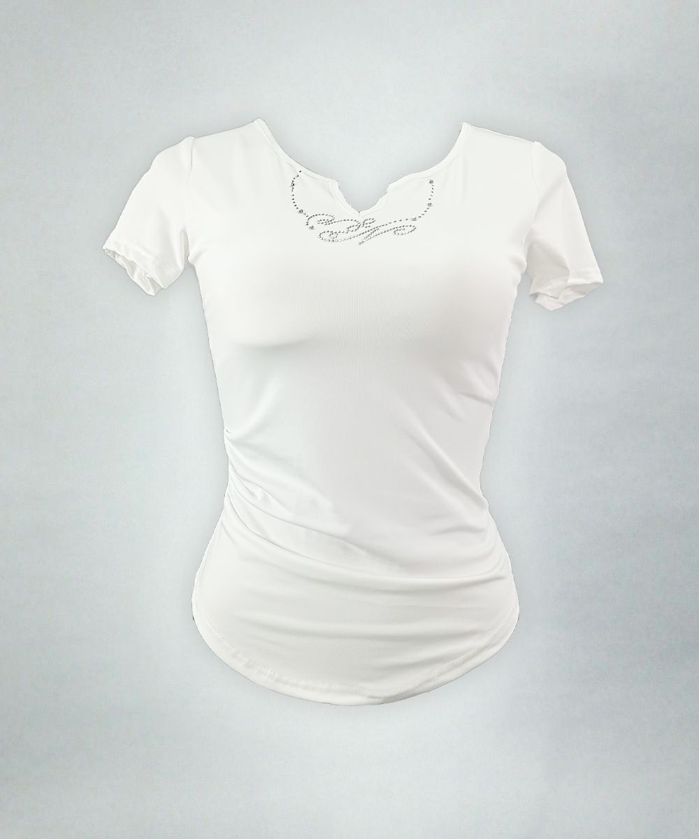 カップつきアシメTシャツ