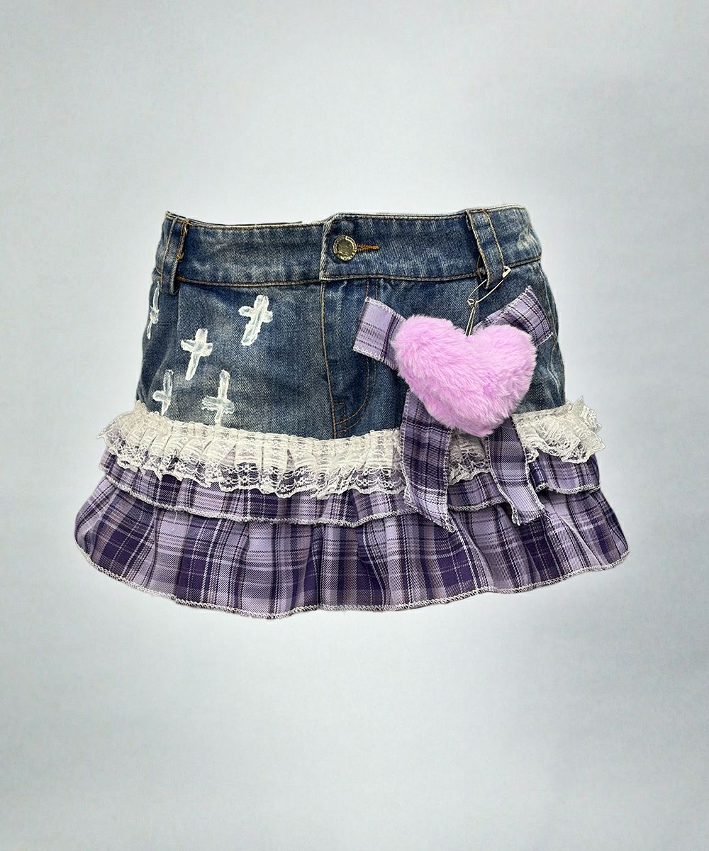  極彩Y2Kリメイクフリルスカート09